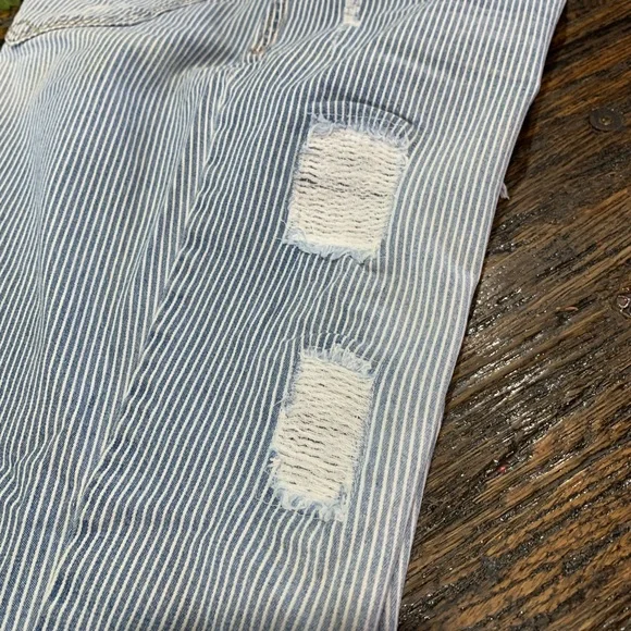 Democracy Jeans Striped Distressed 12 Girlfriend NWOT Cute Boho See - Picture 14 of 16